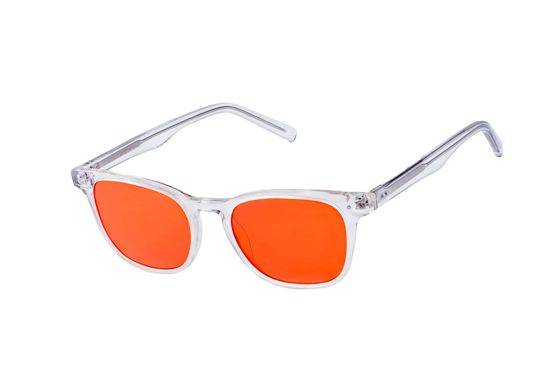 Crystal Blue Light Blocking Glasses Angled View