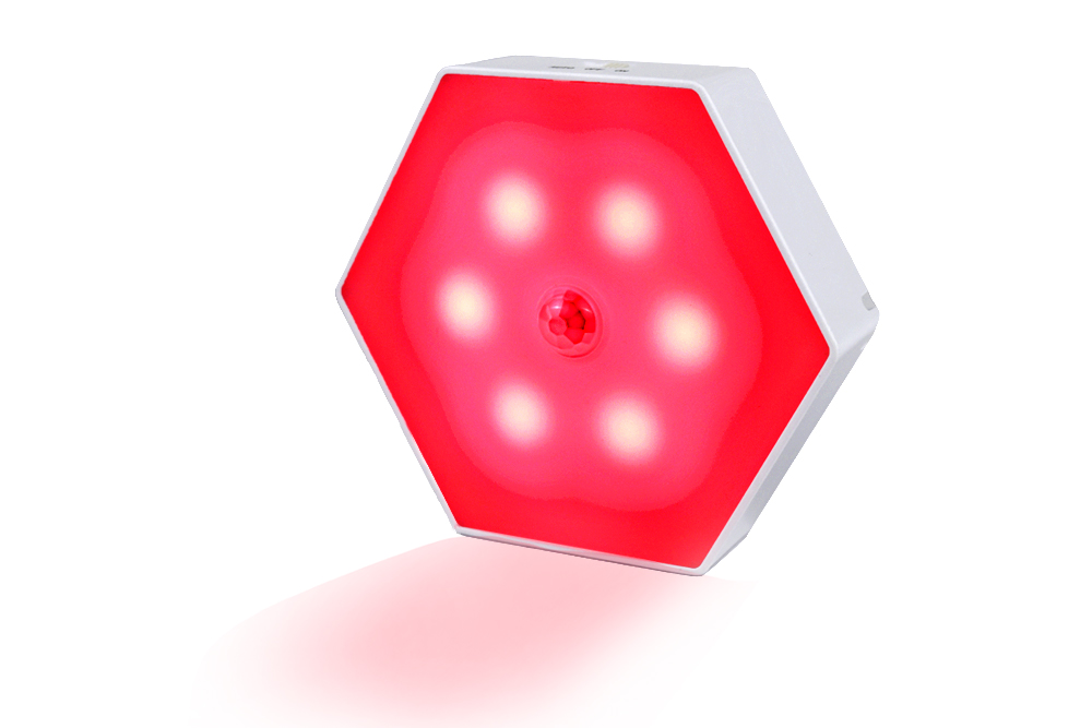 Motion Sensor Night Light Glowing on Angle