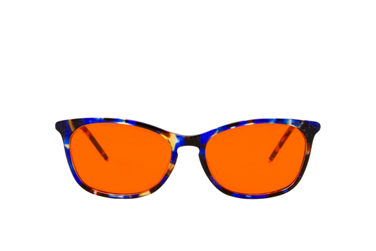 Galaxy Blue Light Blocking Glasses Readers Front View