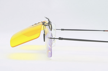 Clip On Light Sensitivity Glasses Flipped Upwards